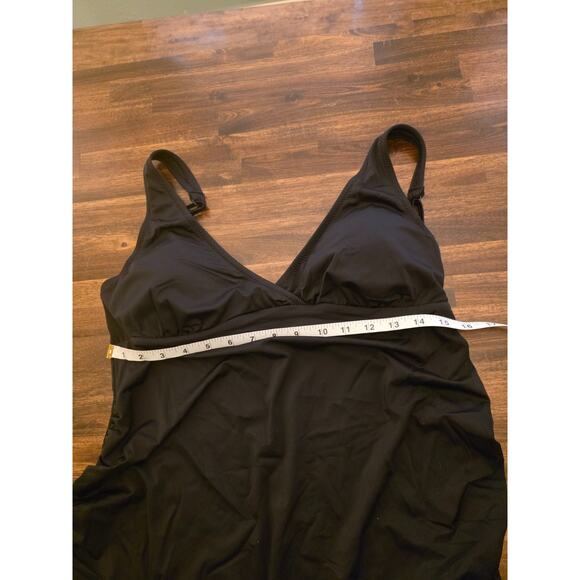 Amazon Essentials One-Piece Swimsuit Washed Black Size XL Classic Tank NWT - Picture 2 of 7